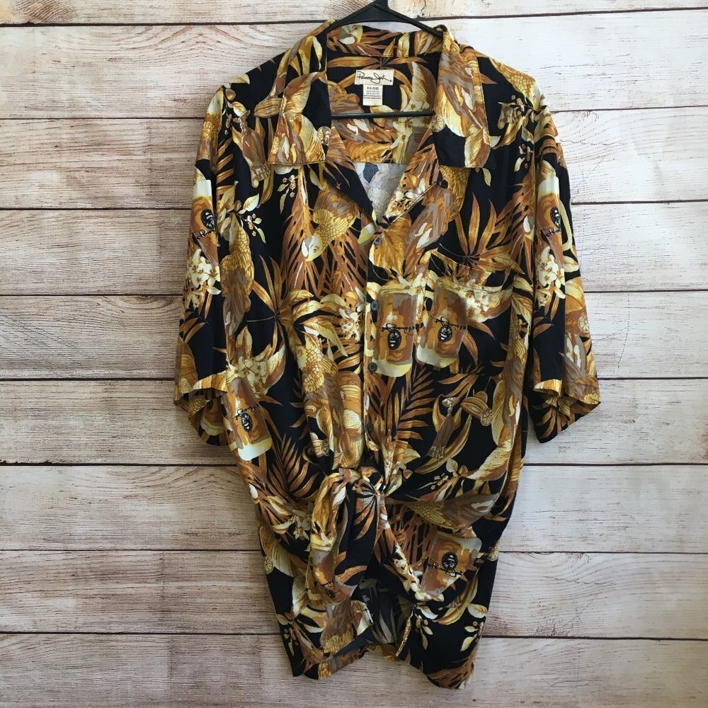 PANAMA JACK PARROT PRINT OVERSIZED SHIRT